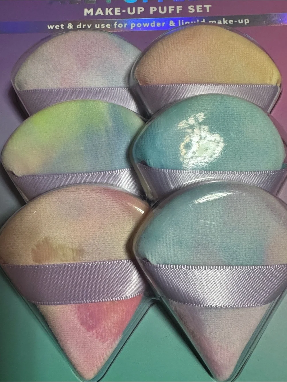 All Puffed Up Make-Up Puff Set - Pastel Multi (6 Pieces)